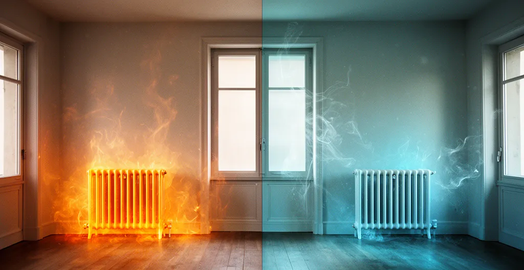 Comparaison visuelle entre les deux étiquettes DPE énergie et climat pour un même logement