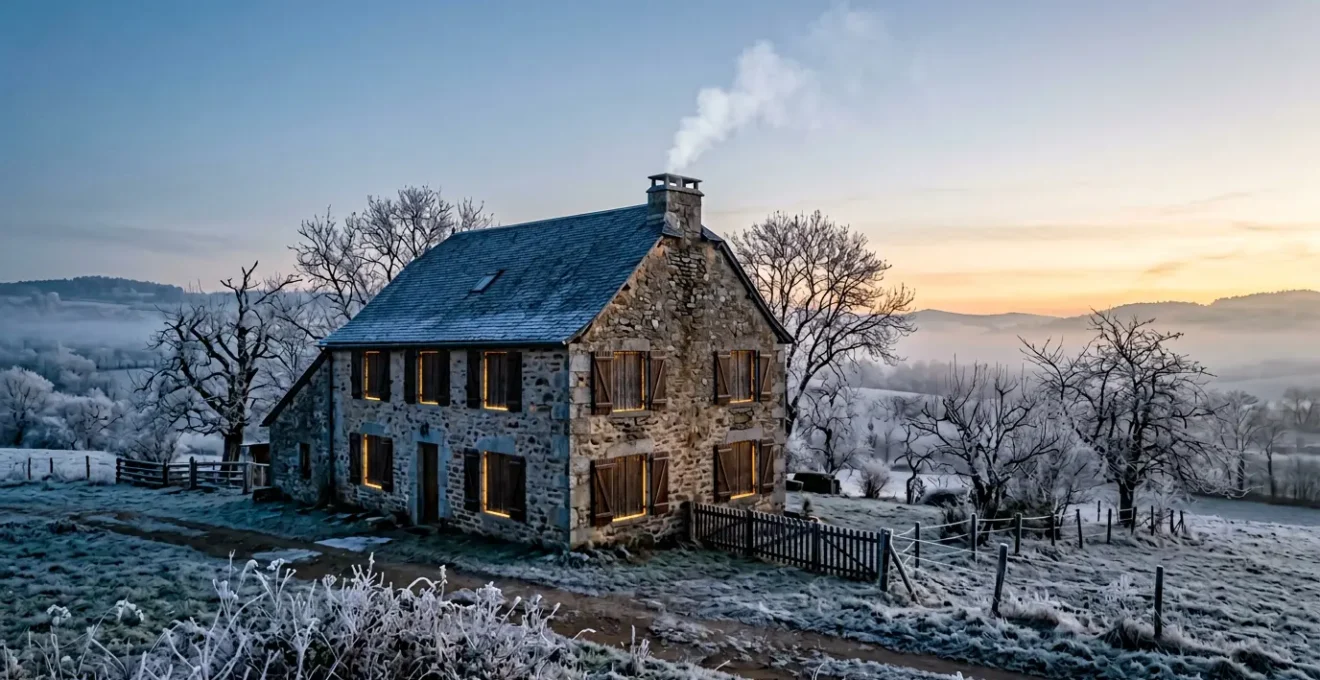 Maison traditionnelle française avec déperditions thermiques visibles