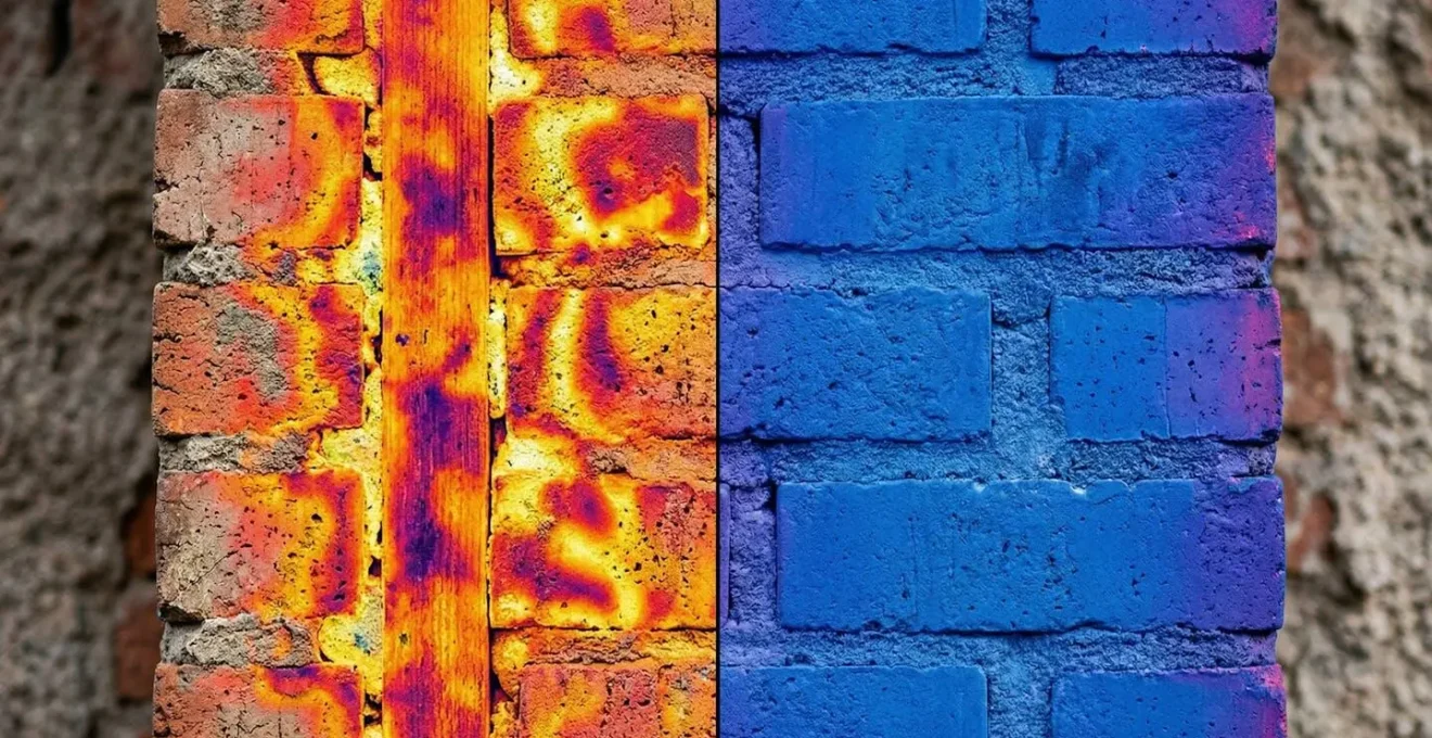 Thermographie infrarouge montrant les déperditions avant et après travaux de rénovation
