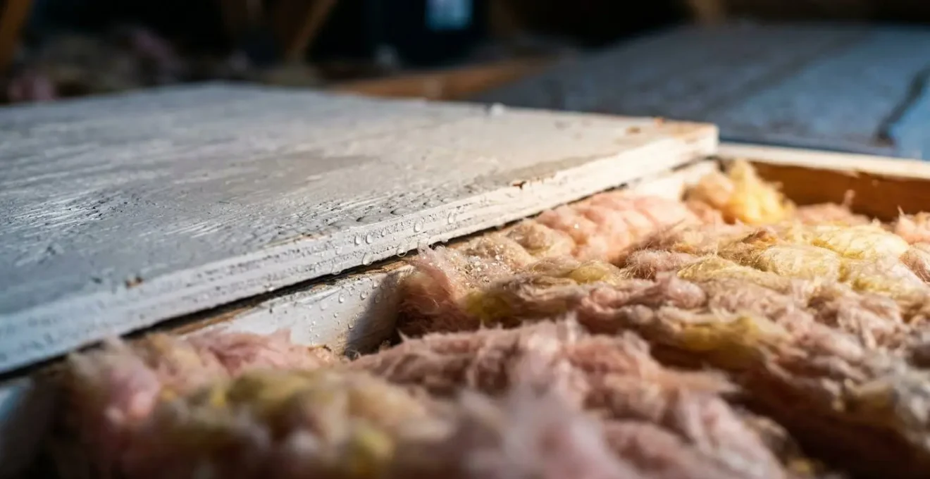Vue thermographique montrant les déperditions de chaleur par une trappe de combles non isolée